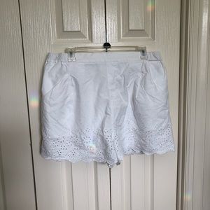Uniqlo White Eyelet Shorts